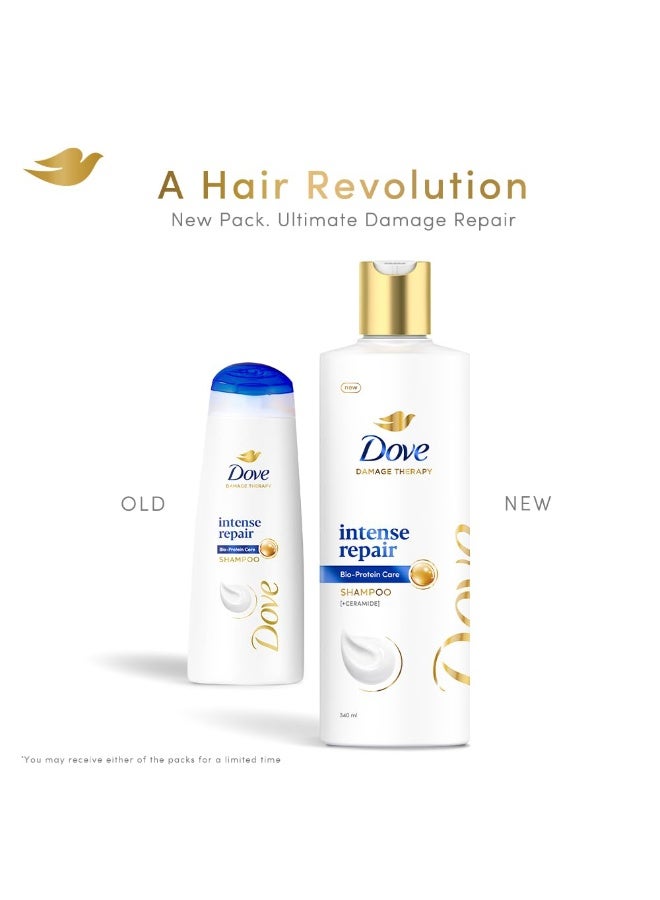 Dove Intense Repair Shampoo 340 ml || Repairs Dry and Damaged Hair || Strengthening Shampoo for Smooth & Strong Hair - Image 3